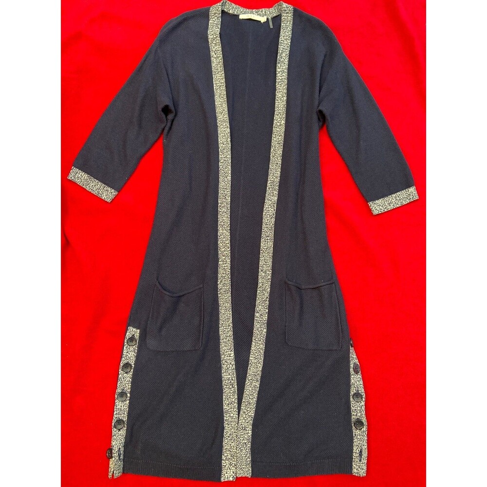 COZY CARDIGAN Ost Navy Blue Stretch Cotton Women’s Cardigan Size L